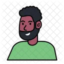 Avatar de homem barba  Ícone