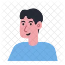 Avatar de homem com camisa  Ícone