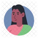 Avatar de mujer india  Icono