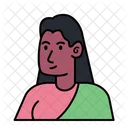 Avatar de mujer india  Icono