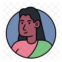 Avatar de mujer india  Icono