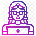 Avatar With Laptop Icon
