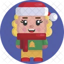 Hembra Nina Navidad Icono