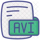 Avi Audio Video Interleave Color Outline Style Icon Icon