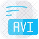 Avi Audio Video Interleave Flat Style Icon Icon
