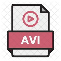 Avi File Icon - Download In Colored Outline Style