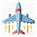 Avion Vuelo Transporte Icono