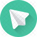 Papel Avion Origami Icono