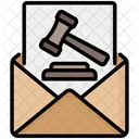 Aviso Tribunal Envelope Ícone