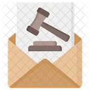 Aviso Tribunal Envelope Ícone
