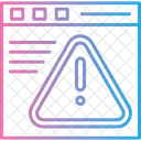 Navegador De Aviso Erro Mensagem De Aquecimento Ícone