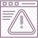 Navegador De Aviso Erro Mensagem De Aquecimento Ícone