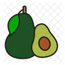 Avocado Nutrition Vegetarian Icon