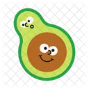 Character Avocado Happy Icon