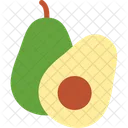 Avocado Fruit Slice Vegan Icon