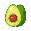 Avocado Cut Fruit Healthy Icône