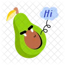 Avocado Emoji Avocado Face Avocado Fruit Icon