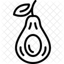 Avocado Half Fruit Icon