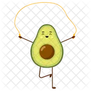 Avocado jumping rope  Icon