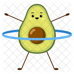 Avocado twist the hoop at the waist Emoji Icon