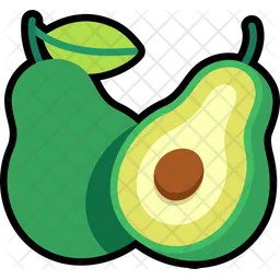 Avocado With Half Cut  Icon