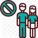 Avoid Crowds Coronavirus Forbidden Icon