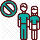 Avoid Crowds Coronavirus Forbidden Icon