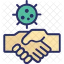 Avoid Hand Shake Hand Shake Virus Protection Icon