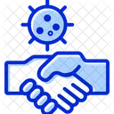 Avoid Hand Shake Hand Shake Virus Protection Icon