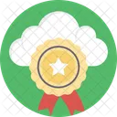 Cloud Star Badge Icon