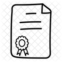 Award Certificate Document  Icon