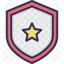Award Shield Gold Shield One Stars Icon