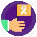 Handheld Flag Awareness Flag Cancer Flag Icon