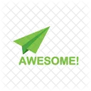 Awesome work sticker  Icon