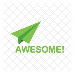 Awesome work sticker  Icon