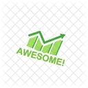 Awesome work sticker  Icon