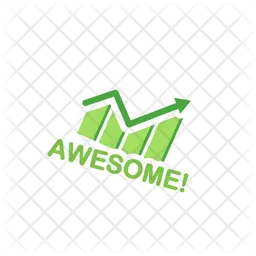 Awesome work sticker Icon