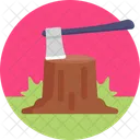 Country Living Axe Tree Icon