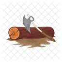 Axe Axe And Wood Wood Icon