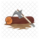 Axe Axe And Wood Wood Icon