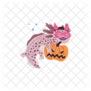 Axolotl Halloween Pumpkin Icon