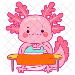 Axolotl Doing Ironing  Icon