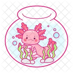 Axolotl im Wasser  Symbol