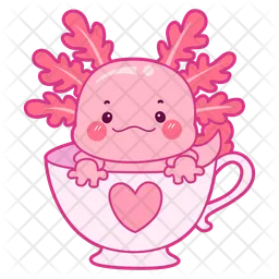 Axolotl in der Tasse  Symbol