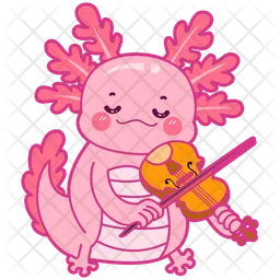 Axolotl Playing Violin  Icon