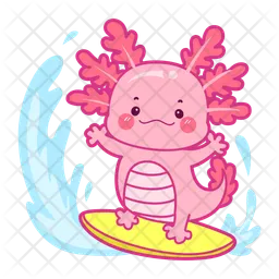 Balade en surf avec axolotl  Icône