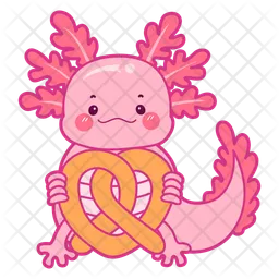 Axolotl With Bread  Icon