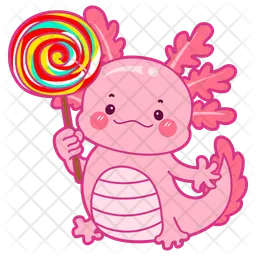 Axolotl With Candy  Icon
