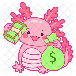 Axolotl With Money  Icon