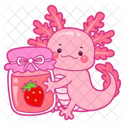 Axolotl With Strawberry Jam  Icon